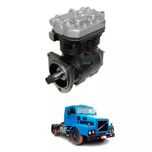 COMPRESSOR AR REGULADO VOLVO N10 N12 B10 B10M B12 FM10 B58 2 CILINDROS (8150407)