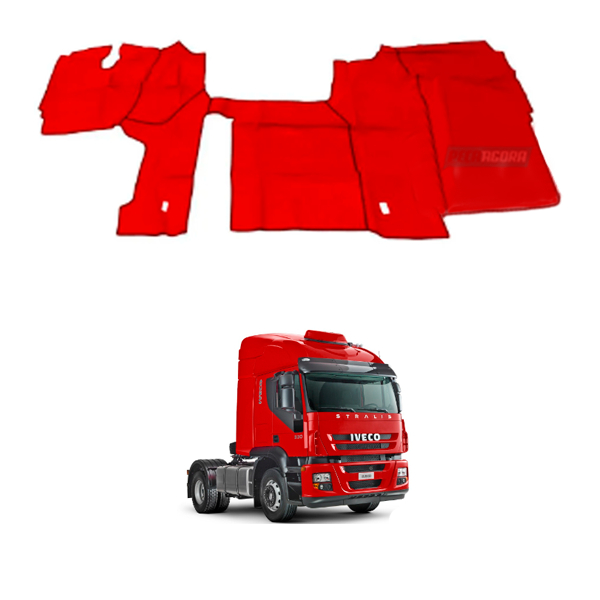 TAPETE VINIL VERMELHO COM CAPO SEM CORTE PARA GELADEIRA PARA CAMINHAO FIAT IVECO