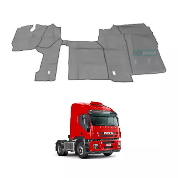 TAPETE VINIL CINZA COM CAPO SEM CORTE PARA GELADEIRA PARA CAMINHAO FIAT IVECO ST