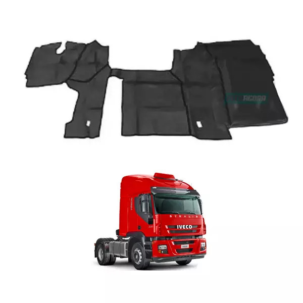 TAPETE VINIL PRETO COM CAPO SEM CORTE PARA GELADEIRA PARA CAMINHAO FIAT IVECO ST