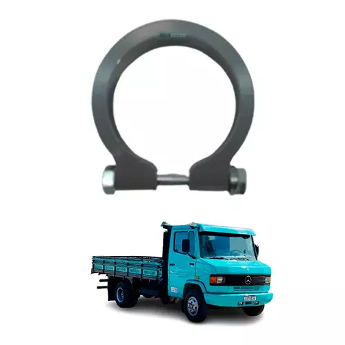 ABRACADEIRA TUBO DIANTEIRO ESCAPAMENTO SILENCIOSO 3'' MB 709 710 LO809 (67349201