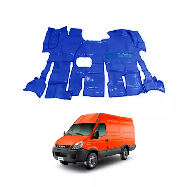 TAPETE VINIL AZUL CORTE CAMBIO EM CIMA PARA CAMINHAO IVECO DAILY COMPLETO ANO 20