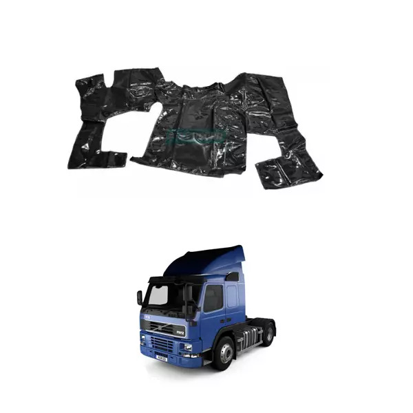 TAPETE VINIL PRETO COM CAPO CORTE PARA GELADEIRA SEM CORTE DO BANCO CARONA VOLVO