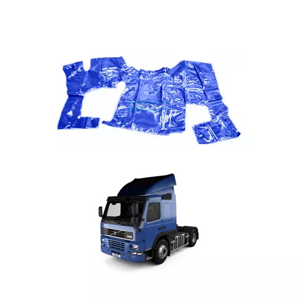 TAPETE VINIL AZUL COM CAPO CORTE PARA GELADEIRA SEM CORTE DO BANCO CARONA VOLVO 