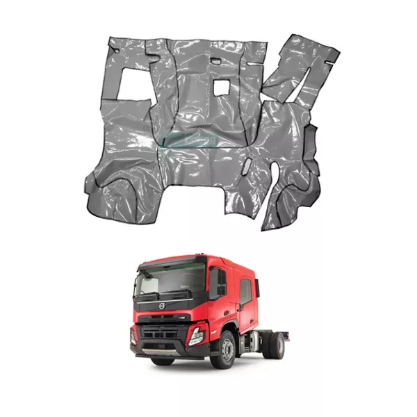 TAPETE VINIL CINZA VOLVO CABINE DUPLA  AUTOMATICA (PUES628C)