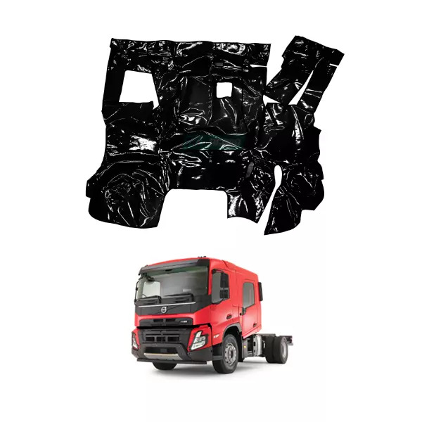 TAPETE VINIL PRETO VOLVO CABINE DUPLA  AUTOMATICA (PUES628P)