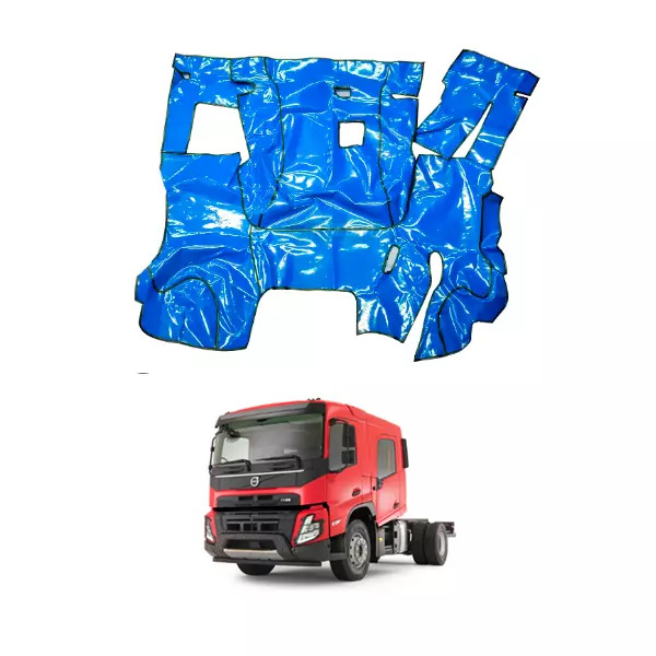 TAPETE VINIL AZUL VOLVO CABINE DUPLA  AUTOMATICA (PUES628A)