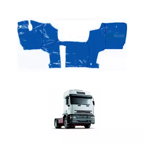 TAPETE VINIL AZUL COM CAPO PARA CAMINHAO FIAT IVECO EUROTEC EUROTRAKKER (PUES506