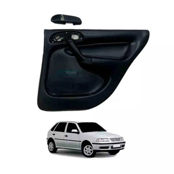 FORRO PORTA PRETO TRASEIRA DIREITO GOL PARATI 4 PORTAS BOLA G2 G3 1998 ATE 2004.
