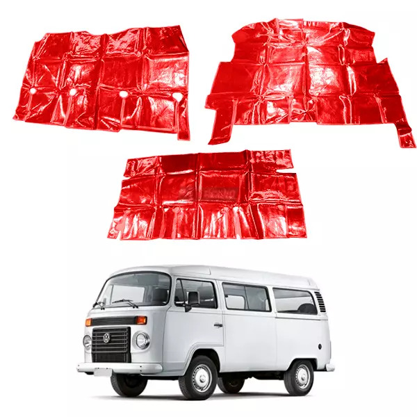 TAPETE DE VINIL VERMELHO VW PERUA KOMBI COMPLETA (PUES350V)