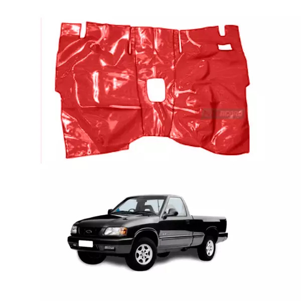 TAPETE VINIL VERMELHO CHEVROLET PICKUP S10 (PUES779V)