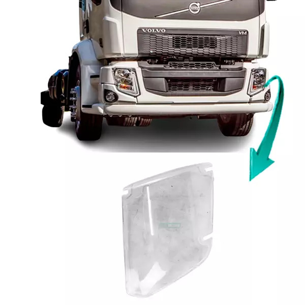 LENTE FAROL ESQUERDO POLICARBONATO VOLVO VM 2014... (82526640)