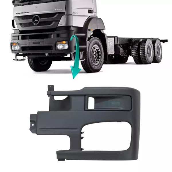 PONTEIRA PARACHOQUE ESQUERDO MB AXOR 3344 4144 - CHAPA  (3758802170)