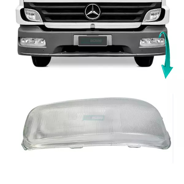 LENTE FAROL RAIADA ESQUERDO MB ATEGO 1315 1418 1518 1718 1723 1725 1729 2423 242