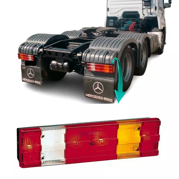 LANTERNA TRASEIRA DIREITO SEM VIGIA MB AXOR ACTROS ATEGO  (0025449103-LT34)