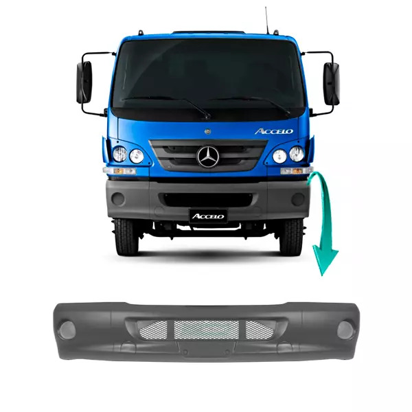 PARACHOQUE DIANTEIRO INTEIRICO MB ACCELO 715 815 915 1016 1316 COMPLETO COM TAMP