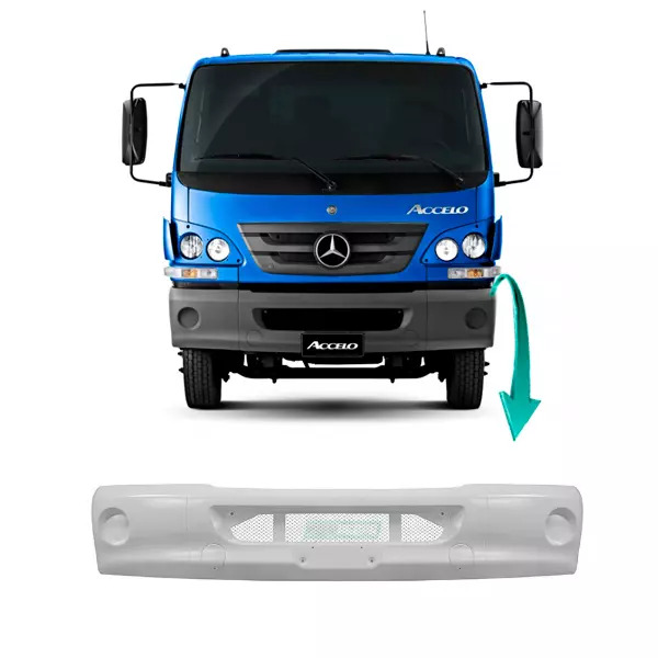 PARACHOQUE MB ACCELO 715 815 915 1016 1316 - PLASTICO ABS - BRANCO (9798807070-9