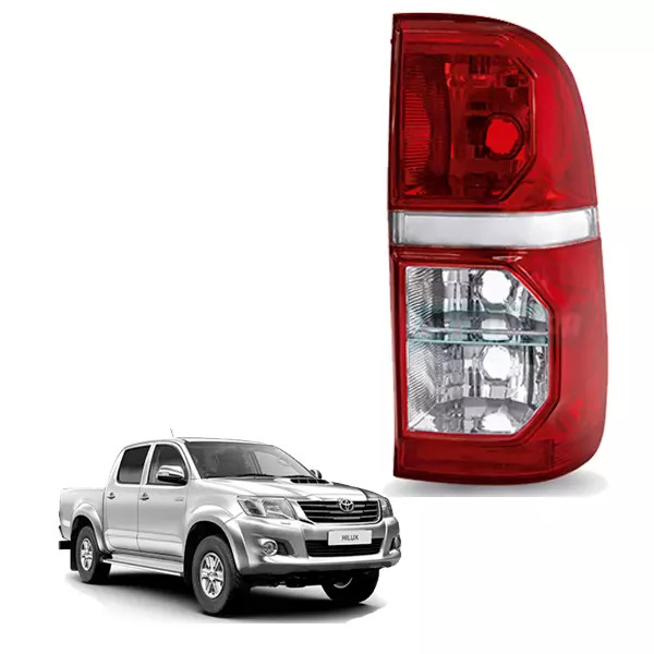 LANTERNA TRASEIRA DIREITA LENTE ACRILICA BICOLOR TOYOTA HILUX ANO 2012 ATE 2015 