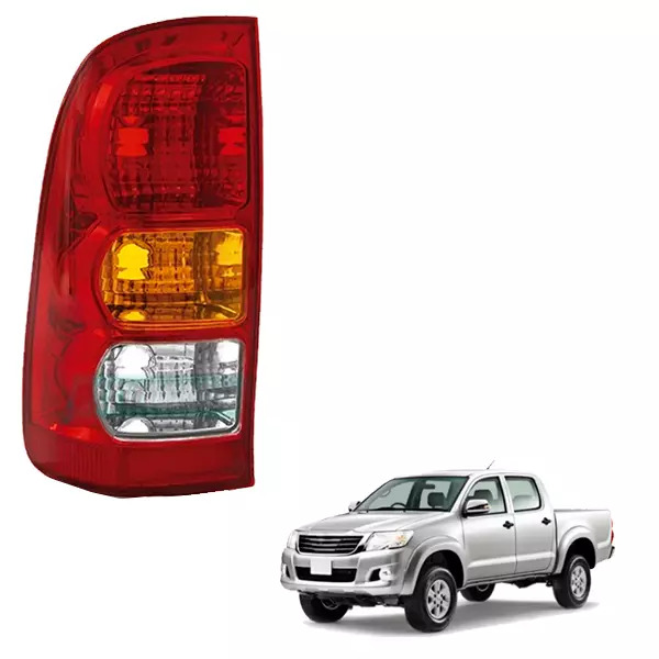 LANTERNA TRASEIRA ESQUERDA LENTE ACRILICA TRICOLOR TOYOTA HILUX ANO 2005 ATE 201