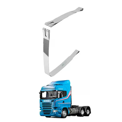 CINTA INOX TANQUE COMBUSTIVEL MODELO D ALUMINIO PARA SCANIA S6 (2630372-S348E)