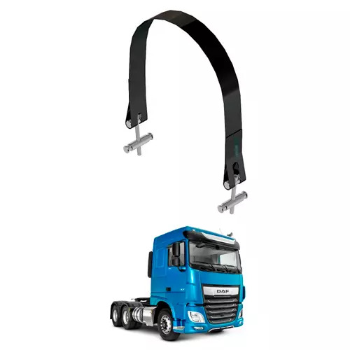CINTA ACO PRETO COM KIT FIXACAO TANQUE OVAL DAF CF ANO 2011 EM DIANTE XF ANO 201