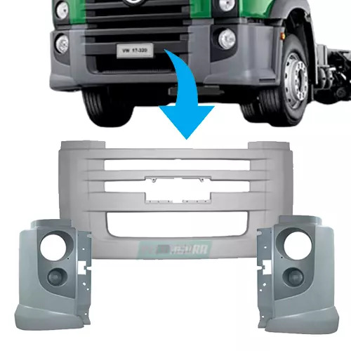 KIT PARACHOQUE CENTRAL PONTEIRAS LATERAIS VW CONSTELLATION ADVANTECH 17330 19330