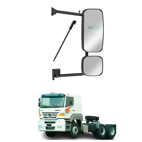 ESPELHO RETROVISOR MANUAL DIREITO MB AXOR ATEGO 1938S 1944S COM AUXILIAR SEM DES