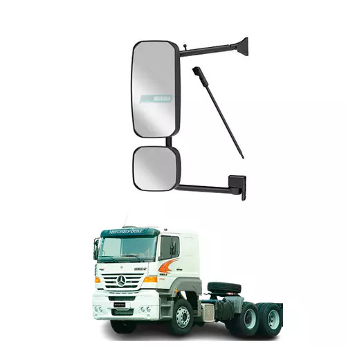 ESPELHO RETROVISOR ESQUERDO MANUAL MB AXOR ATEGO 1938S 1944S CONVEXO SEM DESEMBA