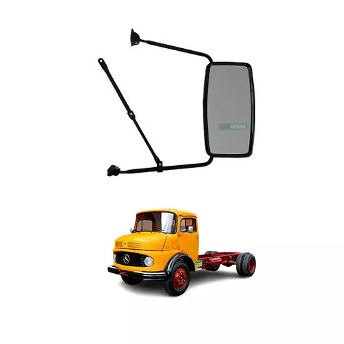 ESPELHO COMPLETO PLANO 16MM ESQ DIR MERCEDES BENZ 1113 1114 1313 1314 1316 1419 