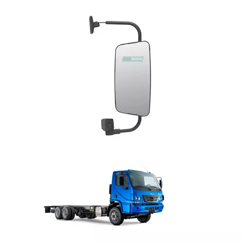 ESPELHO COMPLETO CONVEXO DIR MANUAL SEM DESEMBACADOR MERCEDES BENZ ACCELO ANO 20