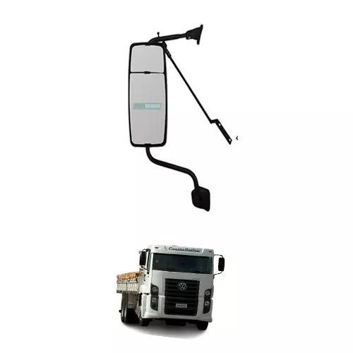 ESPELHO RETROVISOR ESQUERDO MANUAL VW CONSTELLATION 24250 CONVEXO BIFOCAL COMPLE