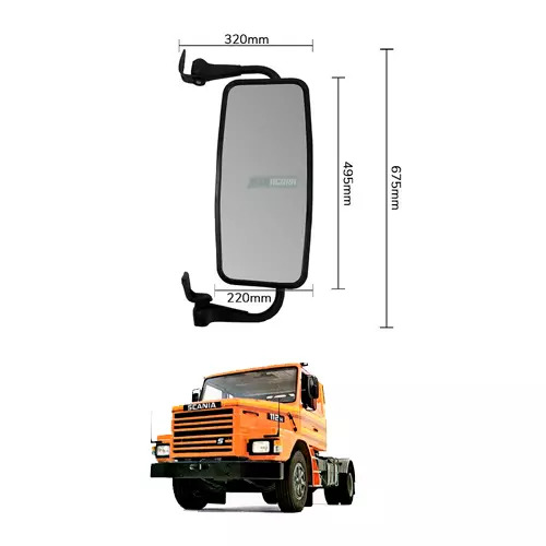 ESPELHO COMPLETO PLANO CAPA INJETADA MANUAL ESQ DIR MB SERIE 3 R143 1991 ATE 199