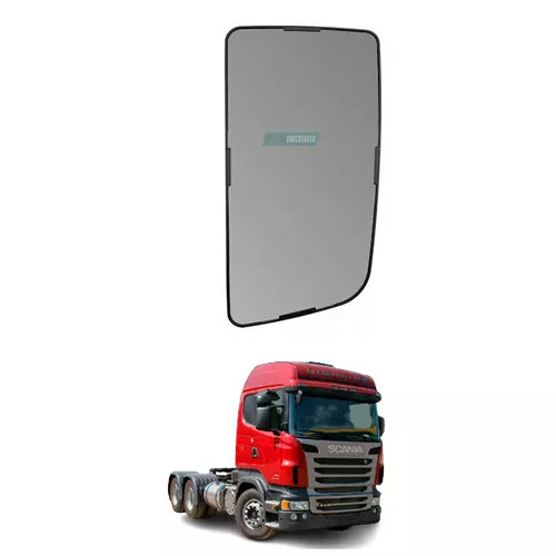 ESPELHO RETROVISOR COM BASE DIREITO SCANIA SERIE 6 NTG VIDRO CONVEXO MAIOR INJET