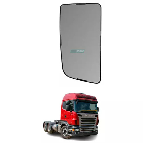 LENTE VIDRO ESPELHO RETROVISOR ESQUERDO SCANIA NTG SERIE 6 2019... CONVEXO MAIOR