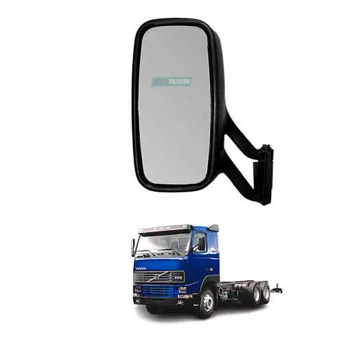 ESPELHO RETROVISOR COMPLETO CONVEXO MANUAL SEM DESEMBACADOR VOLVO FH ANO 1993 AT