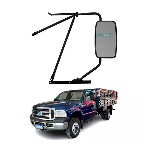  ESPELHO RETROVISOR COMPLETO PLANO MANUAL FORD F4000 ANO 2000... (V.XC3517683EBY
