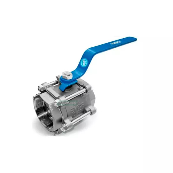 VALVULA ESFERA TRIPARTIDA ACO CARBONO PASSAGEM PLENA 1/4 BSP SERIE 1000 300LBS M