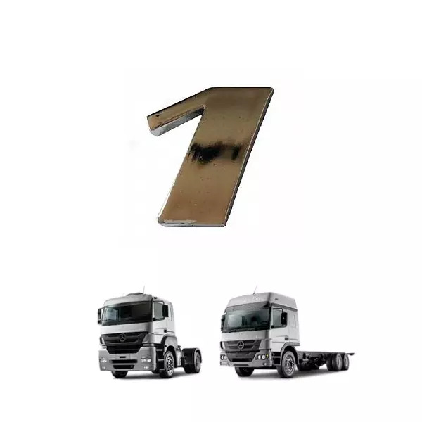 EMBLEMA NUMERO 1 CROMADO MB AXOR ATEGO (9438171214-1091)