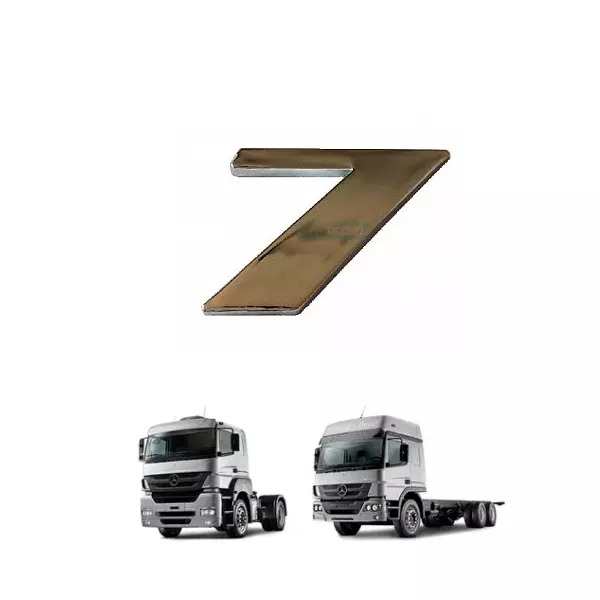 EMBLEMA NUMERO 7 CROMADO MB AXOR ATEGO (9438171814-1097)