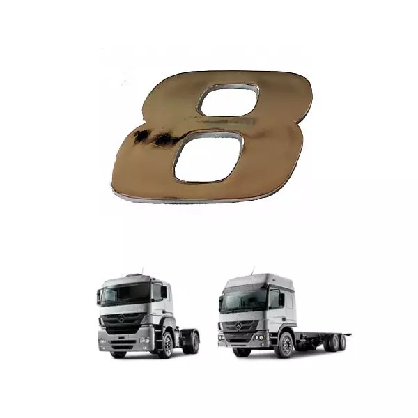 EMBLEMA NUMERO 8 CROMADO MB AXOR ATEGO (9438171914-1098)