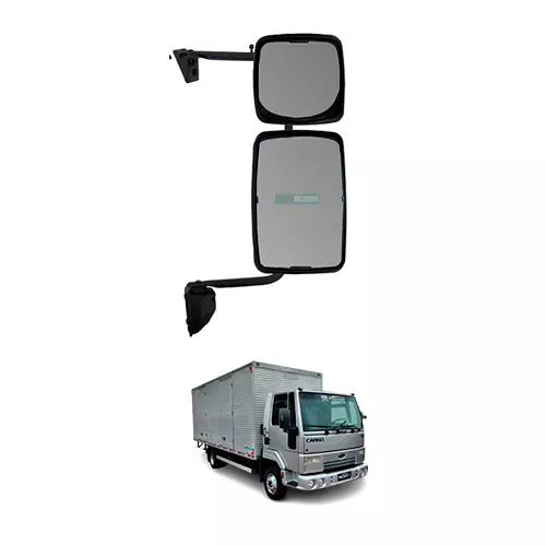 ESPELHO RETROVISOR COMPLETO CONVEXO CAPA INJETADA MANUAL DIR FORD CARGO ANO 2013