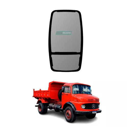 ESPELHO AVULSO PLANO COM BIFOCAL CAPA INJETADA MERCEDES BENZ 1113 1114 (35081170