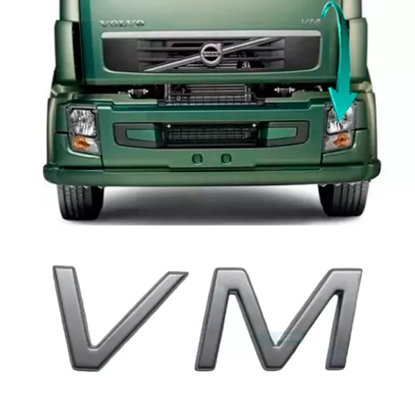EMBLEMA VM FRONTAL ACETINADO VOLVO VM TODOS APOS 2006 (20577464-82940531-C30421-
