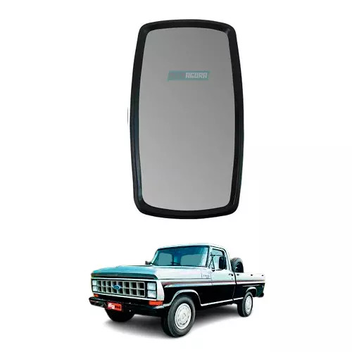 ESPELHO AVULSO PLANO CAPA INJETADA DIR ESQ FORD 1000 ANO 1979 ATE 1989 CHEVROLET