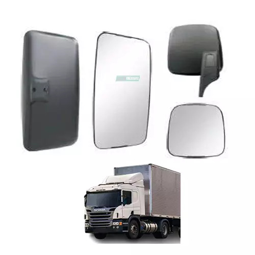 ESPELHO RETROVISOR CONVEXO MAIOR INJETADA PARA SCANIA SERIE 5 CABINE P ANO 2007 