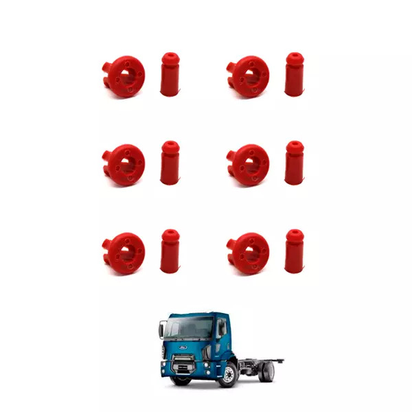 CAIXA 6 GRAMPO FIXACAO PARACHOQUE DIANTEIRO FORD NOVO CARGO 1317 4X2 1319 4X2 15