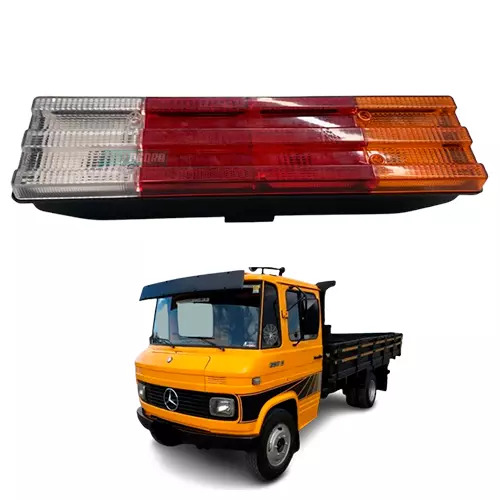 LANTERNA ESQ TRASEIRA TRICOLOR COM VIGIA - BORDA REFORCADA  MB 608 708 709 710 9