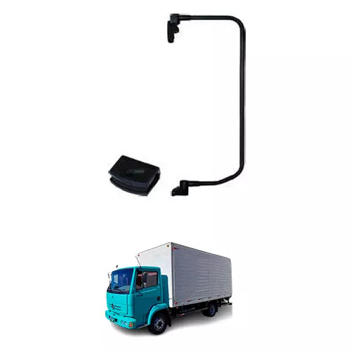 SUPORTE ESPELHO ACO CARBONO PINTADO PRETO ESQ MERCEDES BENZ 712C 912C 914C  (688