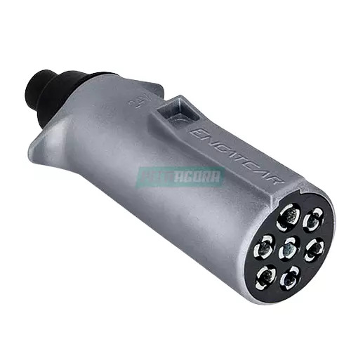 TOMADA ELETRICA MACHO 7 POLOS REDONDA ALUMINIO SEM EXTENSOR 24V (3845457126-ENG0