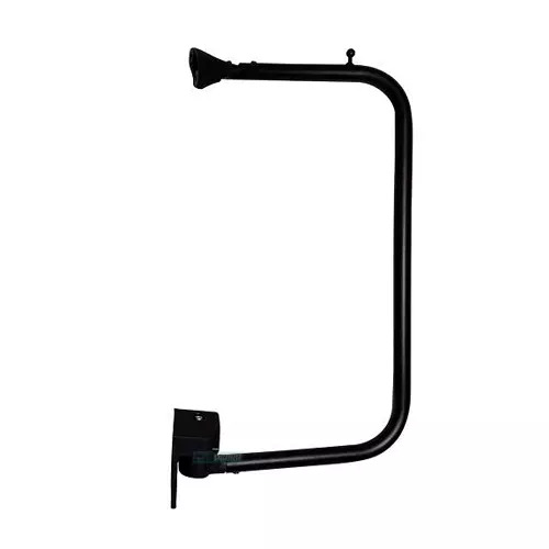 SUPORTE ESPELHO ESQUERDO ACO CARBONO PINTADA PRETO MB 1938S 2000-2005 1944S ATEG